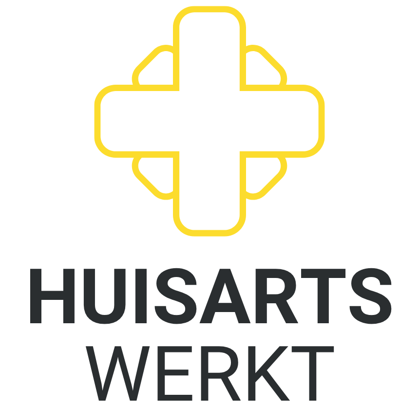 Het logo van Huisarts Werkt; klik op de afbeelding om hun website te bezoeken.